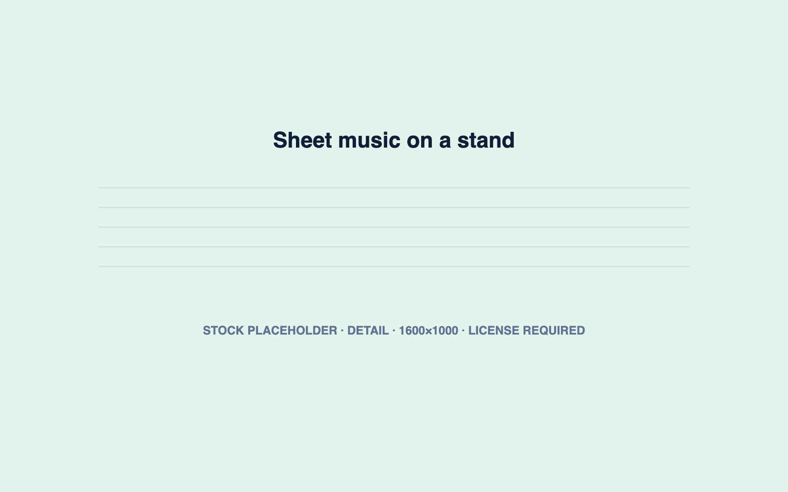 Sheet music on a stand